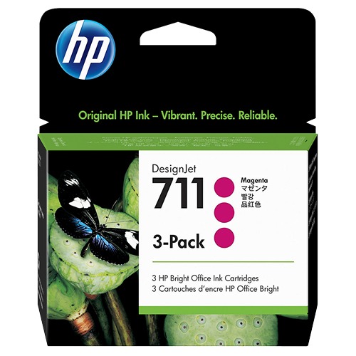 HP 711 빨강 29㎖ 정품 잉크 카트리지 (CZ135A)