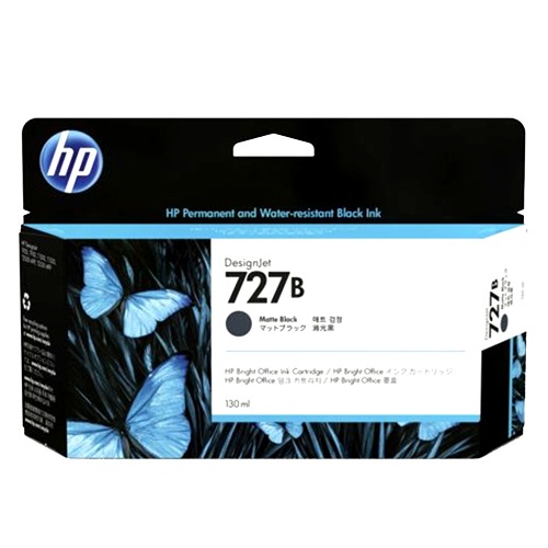 HP 727B 매트 검정 130㎖ 정품 잉크 카트리지 (3WX13A / B3P22A)