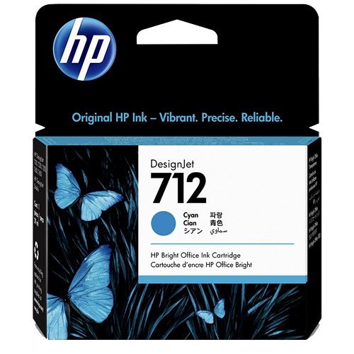 HP 712 파랑 29㎖ 정품 잉크 카트리지 (3ED67A)