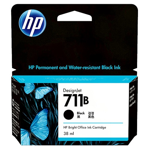 HP 711B 검정 38㎖ 정품 잉크 카트리지 (3WX00A / CZ129A)