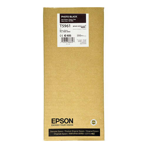 EPSON T5961 포토 검정 350㎖ 정품 잉크 카트리지 (C13T596100)