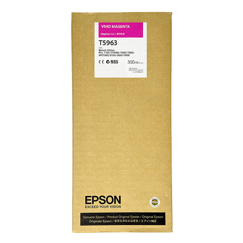 EPSON T5963 비비드 빨강 350㎖ 정품 잉크 카트리지 (C13T596300)