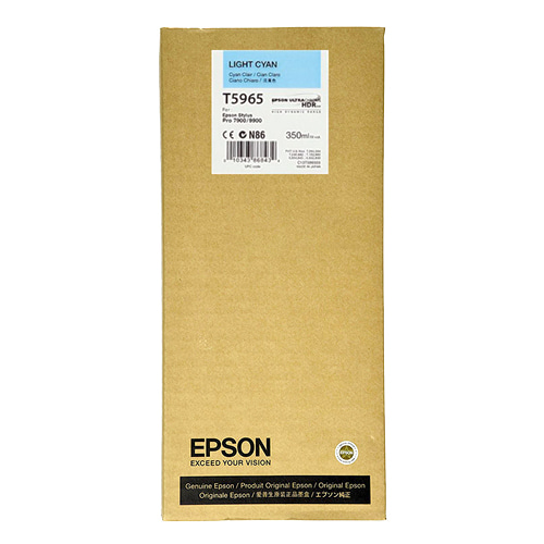 EPSON T5965 연한 파랑 350㎖ 정품 잉크 카트리지 (C13T596500)