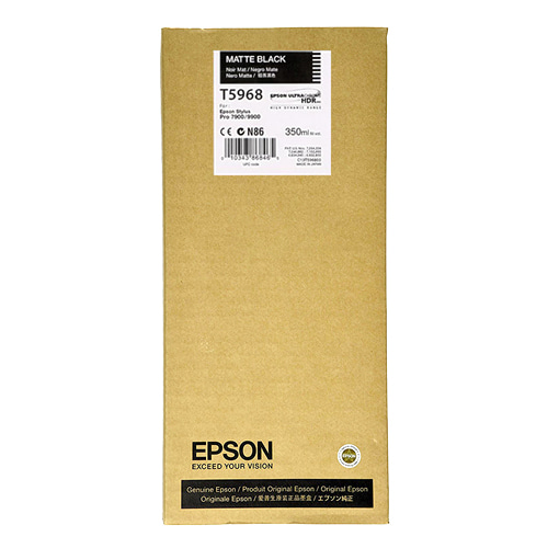 EPSON T5968 매트 검정 350㎖ 정품 잉크 카트리지 (C13T596800)