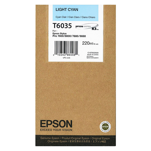 EPSON T6035 연한 파랑 220㎖ 정품 잉크 카트리지 (C13T603500)