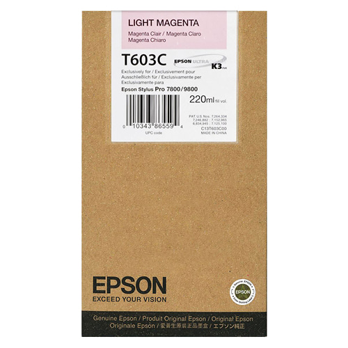 EPSON T603C 연한 빨강 220㎖ 정품 잉크 카트리지 (C13T603C00)