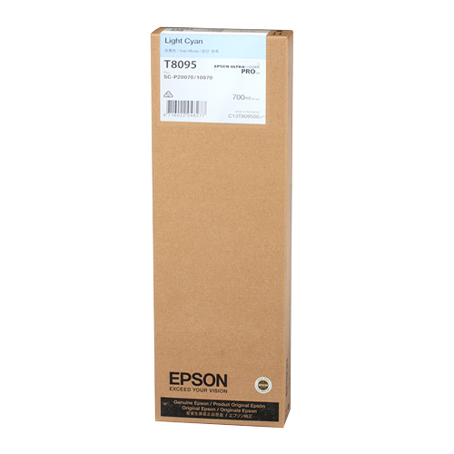 EPSON T8095 연한 파랑 700㎖ 정품 잉크 카트리지 (C13T809500)