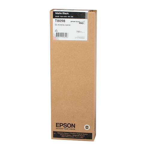 EPSON T8098 매트 검정 700㎖ 정품 잉크 카트리지 (C13T809800)