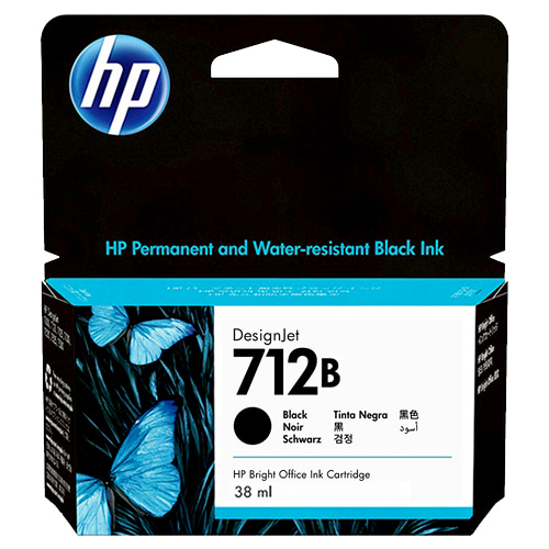 HP 712B 검정 38㎖ 정품 잉크 카트리지 (3ED28A)