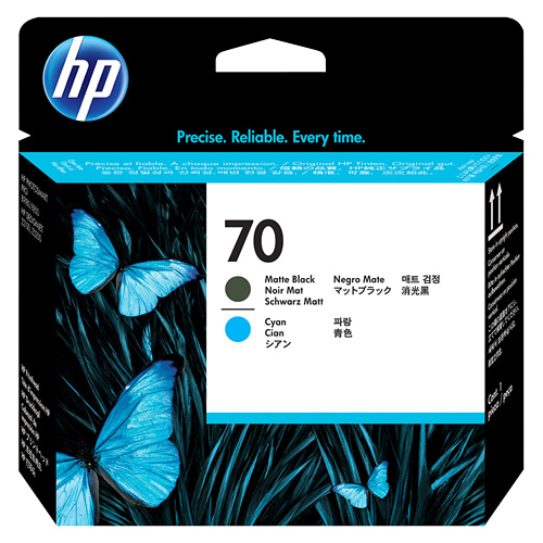 HP 70 매트 검정+파랑 정품 프린트 헤드 (C9404A)