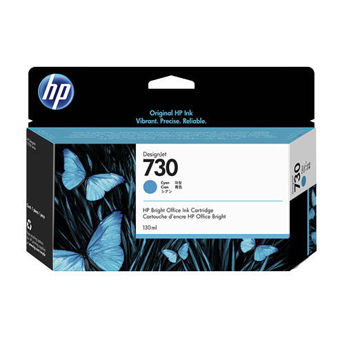 HP 730 파랑 130㎖ 정품 잉크 카트리지 (P2V62A)
