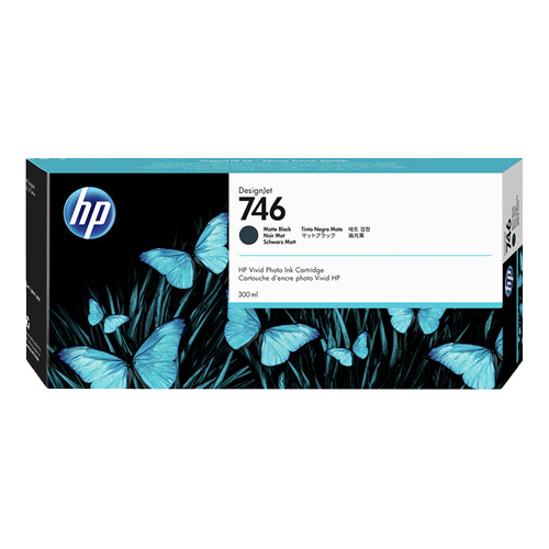 HP 746 매트 검정 300㎖ 정품 잉크 카트리지 (P2V83A)