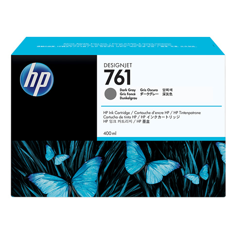 HP 761 암회색 400㎖ 정품 잉크 카트리지 (CM996A)