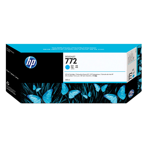HP 772 파랑 300㎖ 정품 잉크 카트리지 (CN636A)