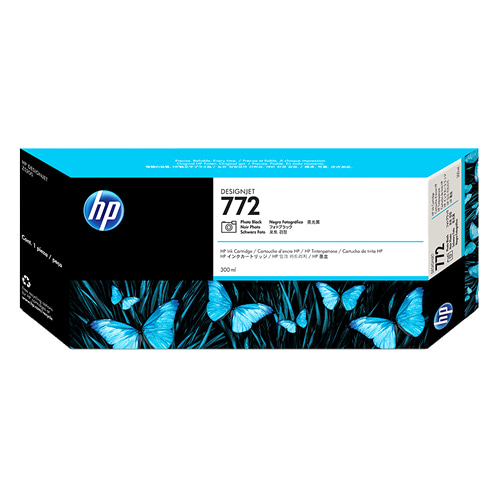 HP 772 포토 검정 300㎖ 정품 잉크 카트리지 (CN633A)