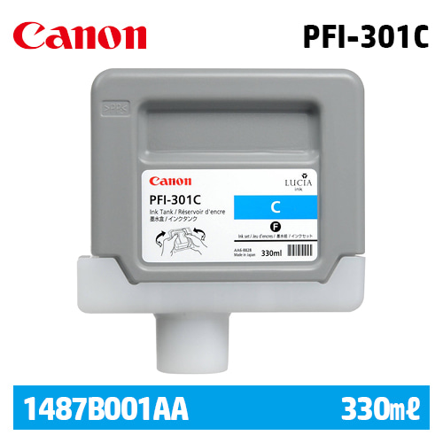 캐논 PFI-301C 330㎖ 파랑(Cyan) 정품 잉크 카트리지 (1487B001AA)