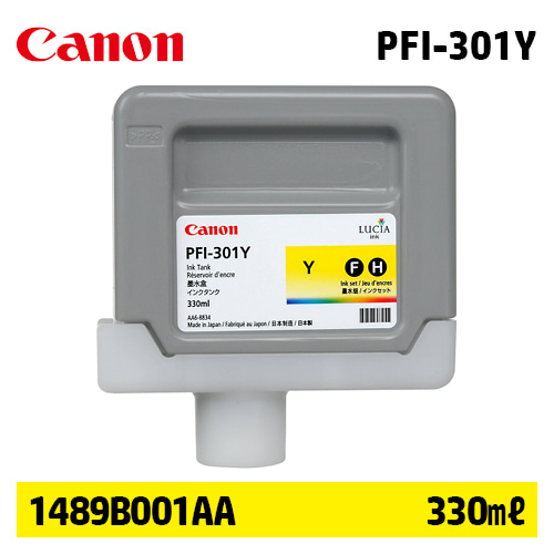 캐논 PFI-301Y 330㎖ 노랑(Yellow) 정품 잉크 카트리지 (1489B001AA)