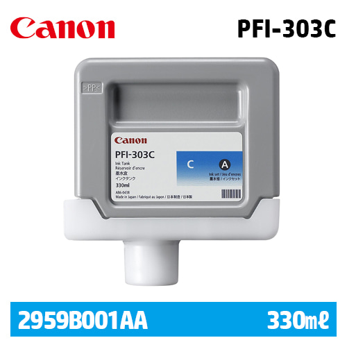 캐논 PFI-303C 330㎖ 파랑(Cyan) 정품 잉크 카트리지 (2959B001AA)