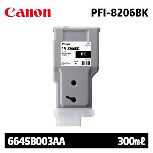 캐논 PFI-8206BK 300㎖ 검정(Black) 정품 잉크 카트리지 (6645B003AA)