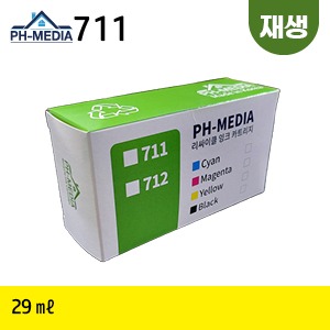 PH 711 노랑 29㎖ 재생 잉크 카트리지 (CZ132A-R)