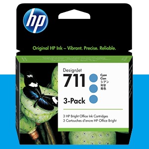 HP 711 파랑 29㎖ 정품 잉크 카트리지 (CZ134A)