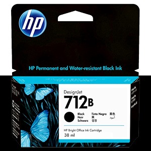 HP 712B 검정 38㎖ 정품 잉크 카트리지 (3ED28A)