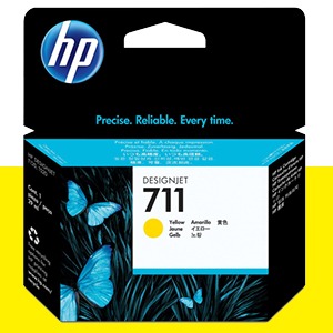 HP 711 노랑 29㎖ 정품 잉크 카트리지 (CZ132A)