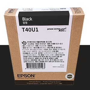 EPSON T40U1 검정 80㎖ 정품 잉크 카트리지 (C13T40U100)