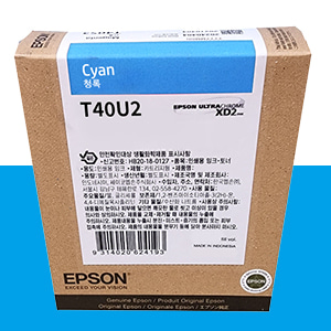 EPSON T40U2 파랑 50㎖ 정품 잉크 카트리지 (C13T40U200)