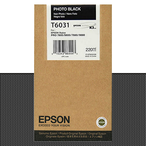 EPSON T6031 포토 검정 220㎖ 정품 잉크 카트리지 (C13T603100)