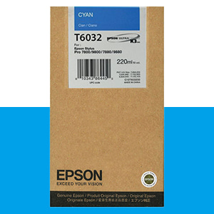 EPSON T6032 파랑 220㎖ 정품 잉크 카트리지 (C13T603200)