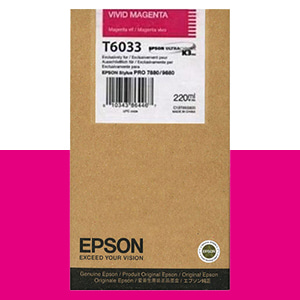 EPSON T6033 비비드 빨강 220㎖ 정품 잉크 카트리지 (C13T603300)