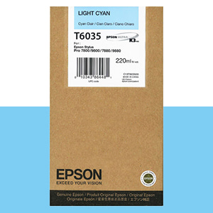 EPSON T6035 연한 파랑 220㎖ 정품 잉크 카트리지 (C13T603500)
