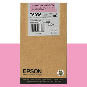 EPSON T6036 비비드 연한 빨강 220㎖ 정품 잉크 카트리지 (C13T603600)