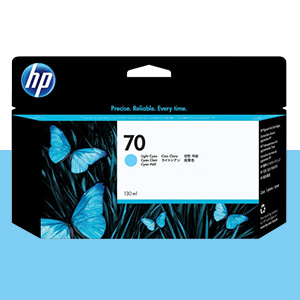 HP 70 연한 파랑 130㎖ 정품 잉크 카트리지 (C9390A)