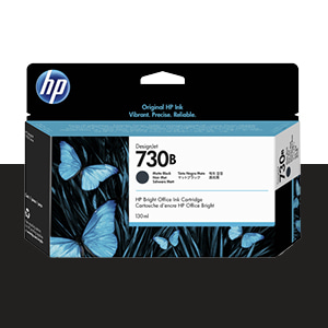 HP 730B 매트 검정 130㎖ 정품 잉크 카트리지 (3ED45A / P2V65A)