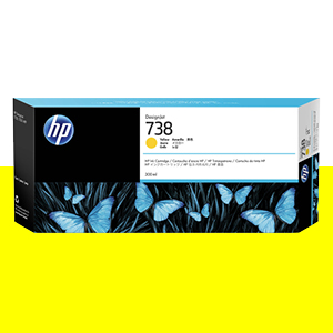 HP 738 노랑 300㎖ 정품 잉크 카트리지 (676M8A)