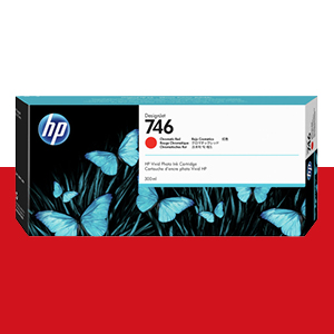 HP 746 크로마틱 레드 300㎖ 정품 잉크 카트리지 (P2V81A)