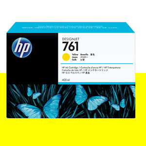 HP 761 노랑 400㎖ 정품 잉크 카트리지 (CM992A)