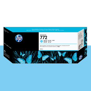 HP 772 연한 파랑 300㎖ 정품 잉크 카트리지 (CN632A)