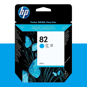 HP 82 파랑 69㎖ 정품 잉크 카트리지 (C4911A)