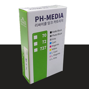 PH 72 매트 검정 130㎖ 재생 잉크 카트리지 (C9403A-R)