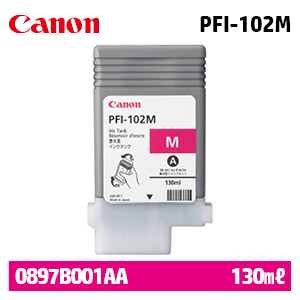 캐논 PFI-102M 130㎖ 빨강(Magenta) 정품 잉크 카트리지 (0897B001AA)