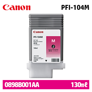 캐논 PFI-104M 130㎖ 빨강(Magenta) 정품 잉크 카트리지 (3631B001AA)