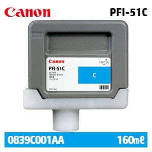 캐논 PFI-51C 파랑 160㎖ 정품 잉크 (0839C001AA)