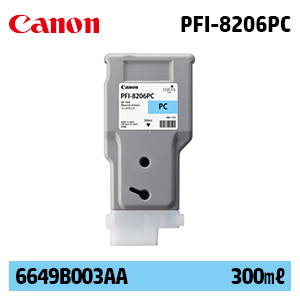 캐논 PFI-8206PC 300㎖ 연한 파랑(Photo Cyan) 정품 잉크 카트리지 (6649B003AA)