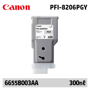 캐논 PFI-8206PGY 300㎖ 연한 회색(Photo Gray) 정품 잉크 카트리지 (6655B003AA)