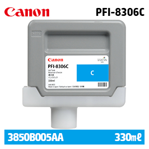캐논 PFI-8306C 330㎖ 파랑(Cyan) 정품 잉크 카트리지 (3850B005AA)