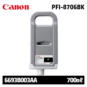 캐논 PFI-8706BK 700㎖ 검정(Black) 정품 잉크 카트리지 (6693B003AA)