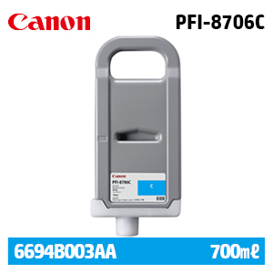 캐논 PFI-8706C 700㎖ 파랑(Cyan) 정품 잉크 카트리지 (6694B003AA)